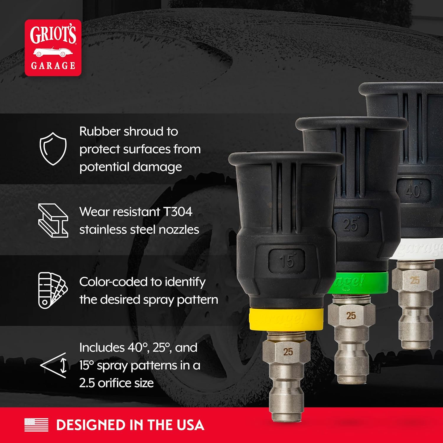 Griot's Garage THE BOSS Foam Cannon, Gun, and Nozzle Kit for Car Washing and Detailing, 2.5 Orifice For Power Washers With 1.9 GPM or Less