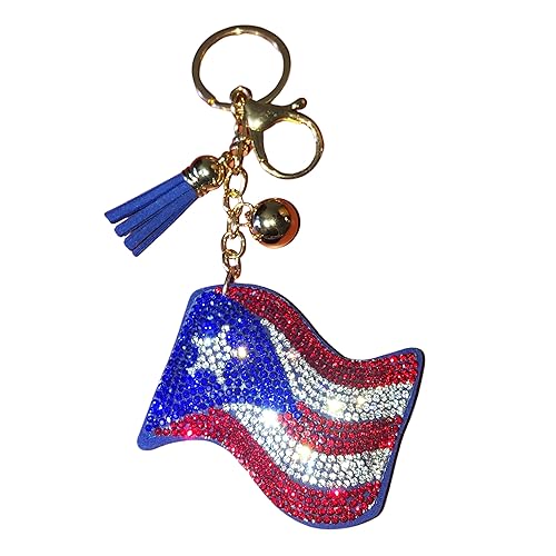 Popfizzy Rhinestone Keychains for Women and Girls, Bling Backpack Keyrings,