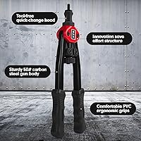 Vista 4 de RZX 13" Rivet nut Tool Nut/Thread Hand Riveter Blind Rivet Kit M5 M6 M8 SAE 10-24, 1/4-20, & 5/16-18 W/ 60pc Rivnuts