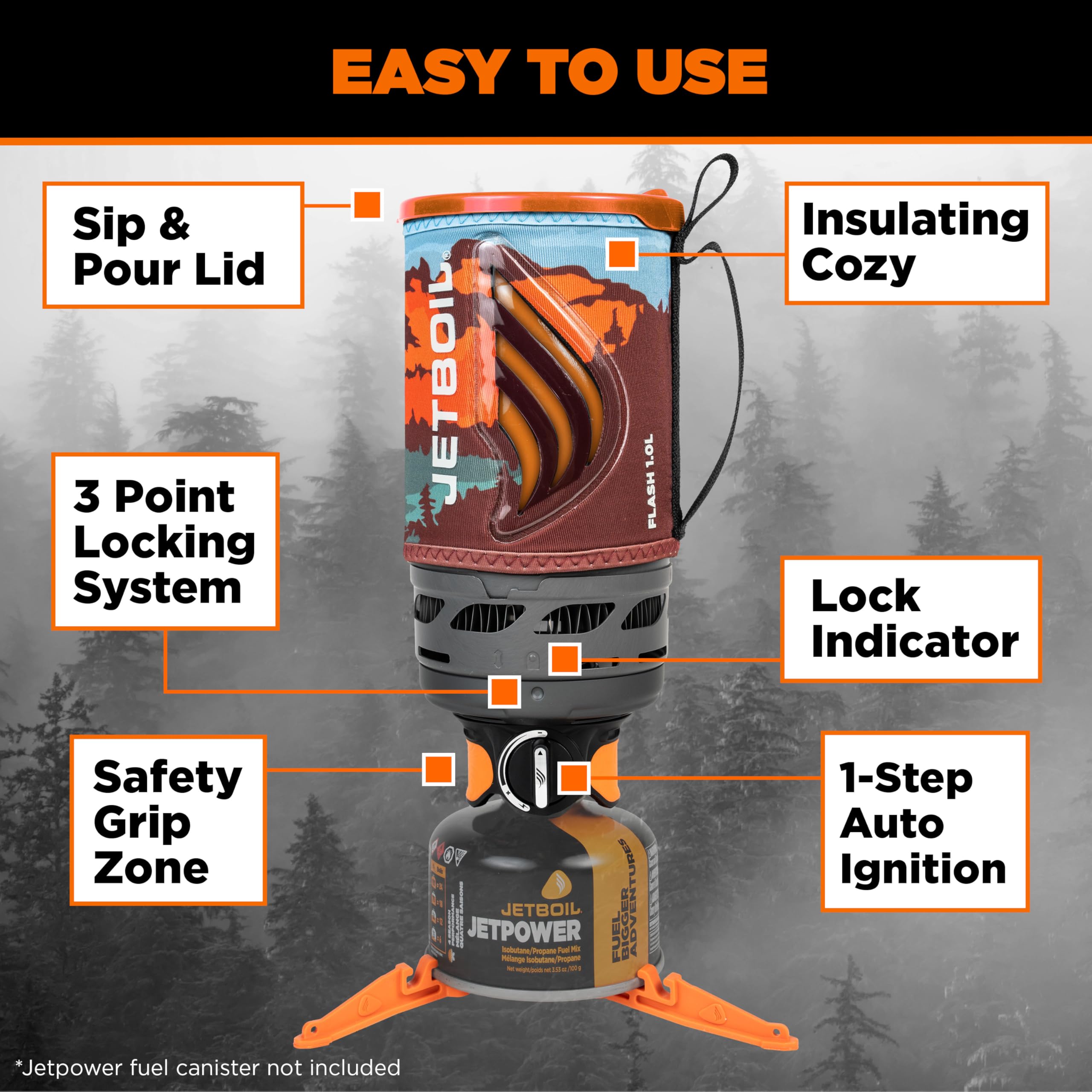 Jetboil Zip Réchaud de camping Noir Taille unique