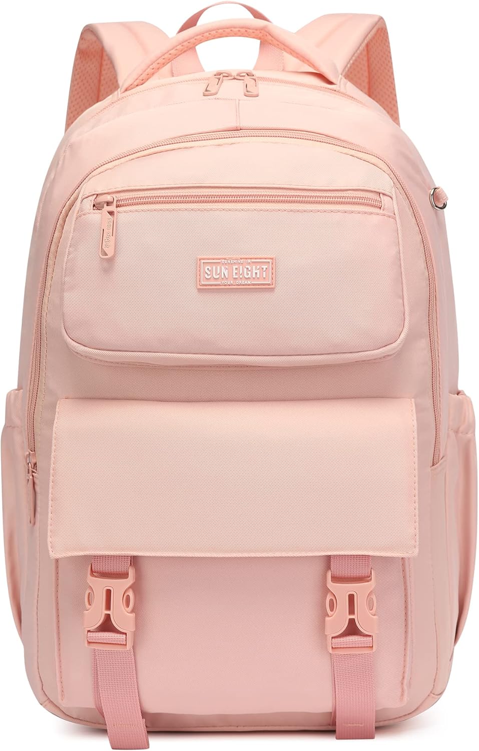 Reqinqin Lightweight Waterproof School Backpack for Kids, Teens-Durable Travel Daypack for Boys & Girls Ages 6-18+ with Padded Adjustable Straps Comfortable Design 35L(Pink)