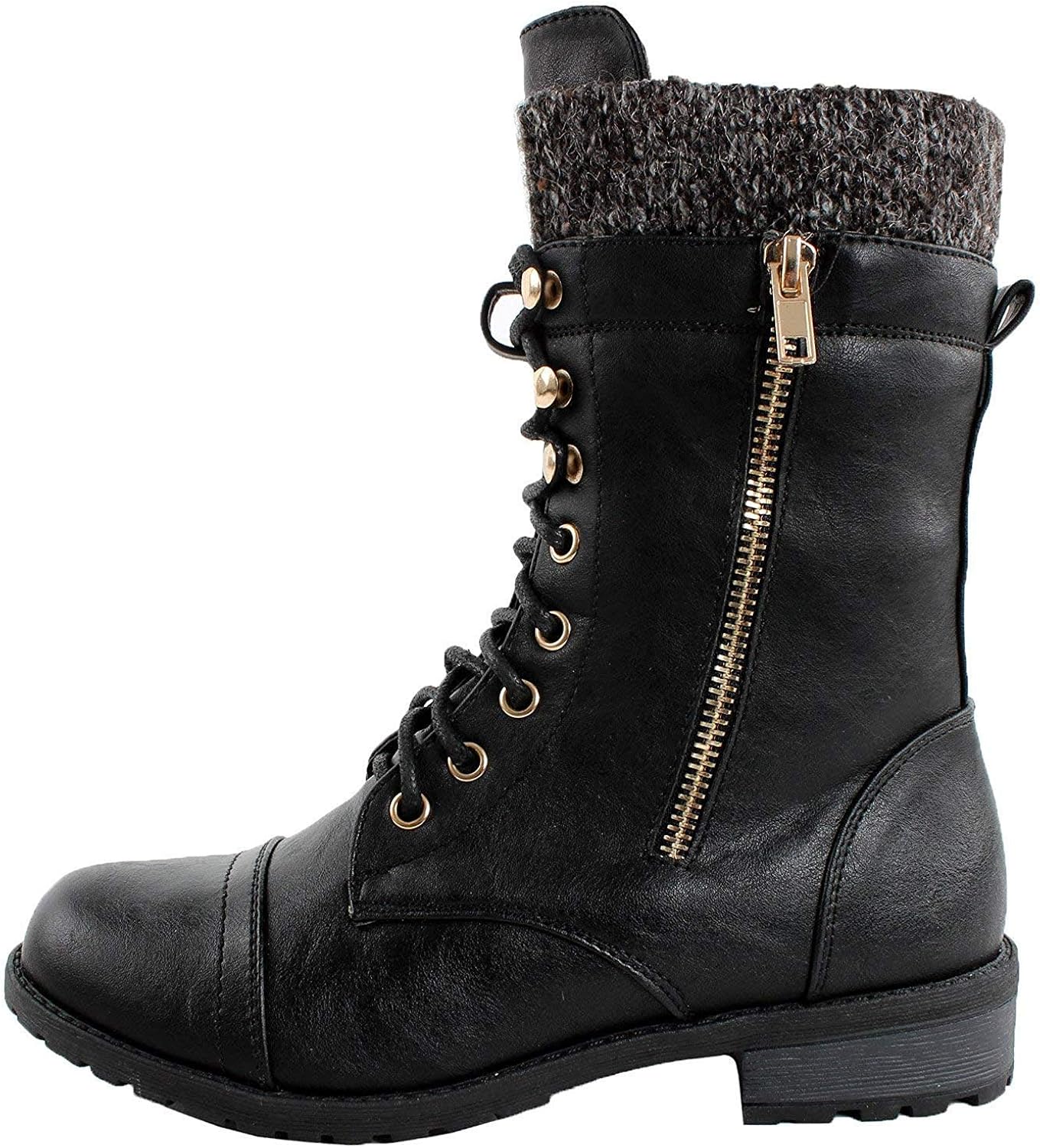 Forever Link Women's Mango-31 Quilted Zipper Accent Riding Boots