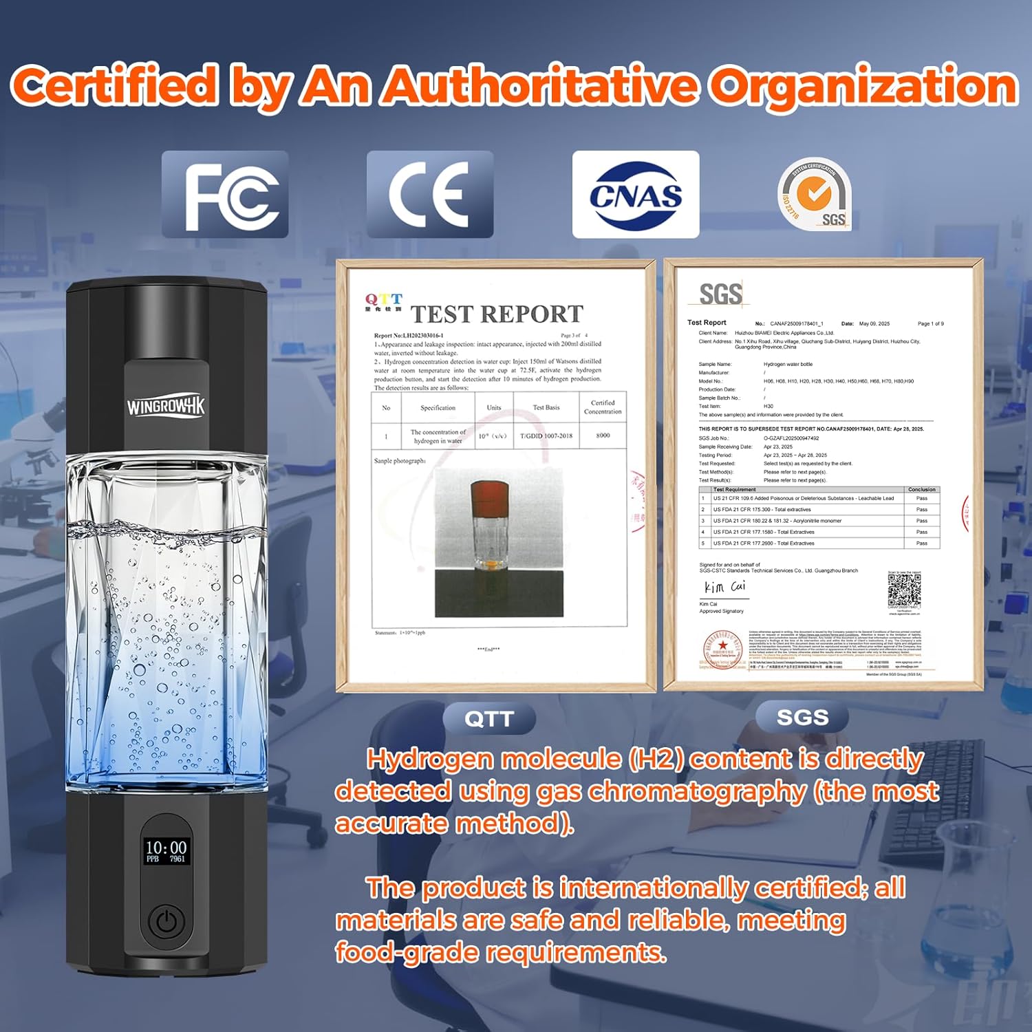 Ultra Hydrogen Water Bottle Generator, 8000PPB Hydrogen Water Ionizer Generator -Upgrade SPE & PEM Tech, 7OZ Portable High Concentration Hydrogen Rich Water Machine, Food-Grade PC（Black） - Image 3