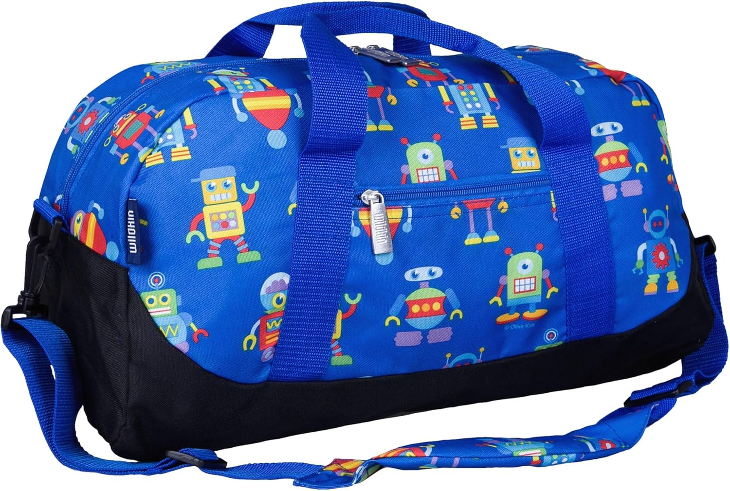 Wildkin Kids Overnighter Duffel Bag – Carry-On Size, Ideal for School & Sleepovers – Robots