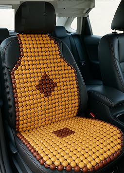 Q1 Beads XLBG Wooden Beads Car Accessories Seat Cover Cushion for Long Drive (Universal Fit, 1 Pack)