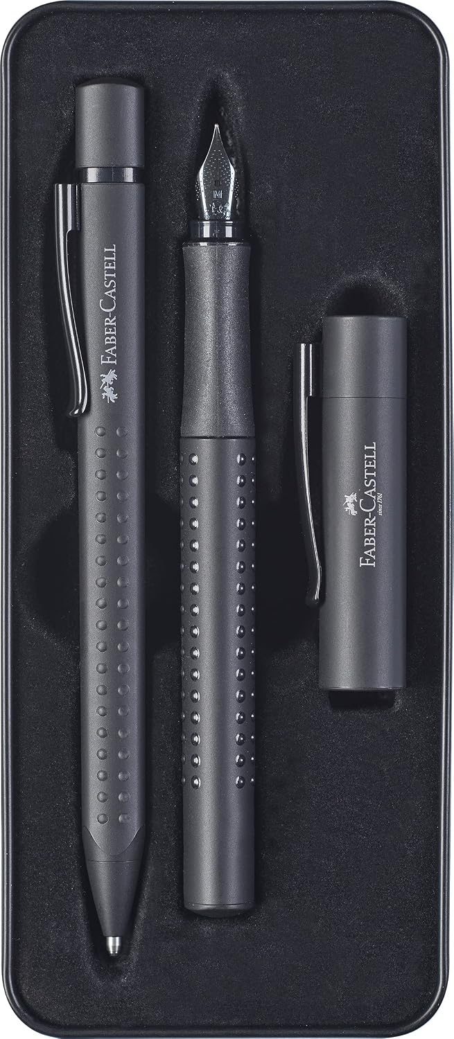 Faber-Castell Grip Edition Fountain Pen and Ballpoint Pen Set - All Black - Review, Price and Buying Guide
