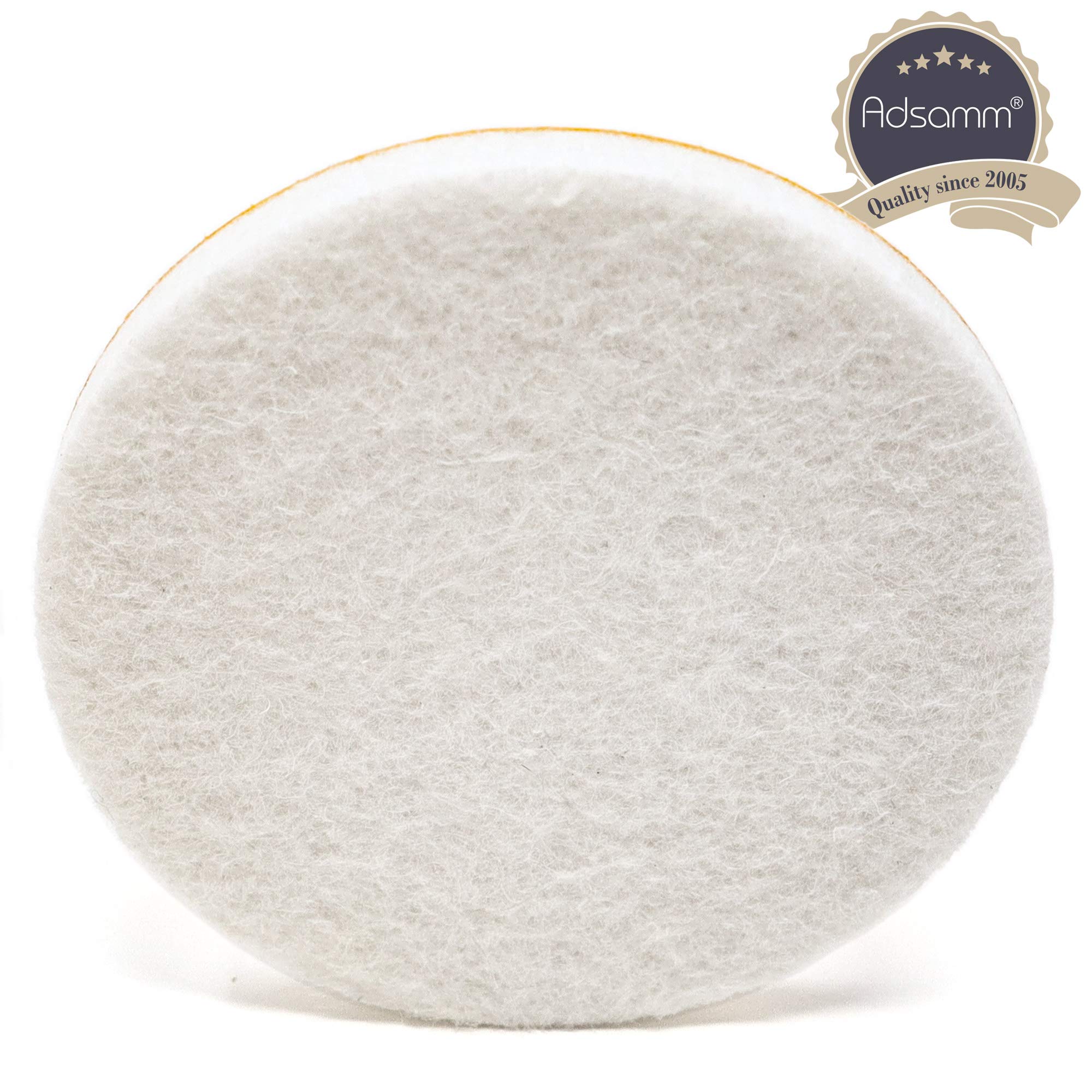 Adsamm® / 100 x Deslizadores de Fieltro autoadhesivos/Blanco/ø 60 mm/Redondo/Patines de Fieltro para Muebles de 5,5 mm de Grosor