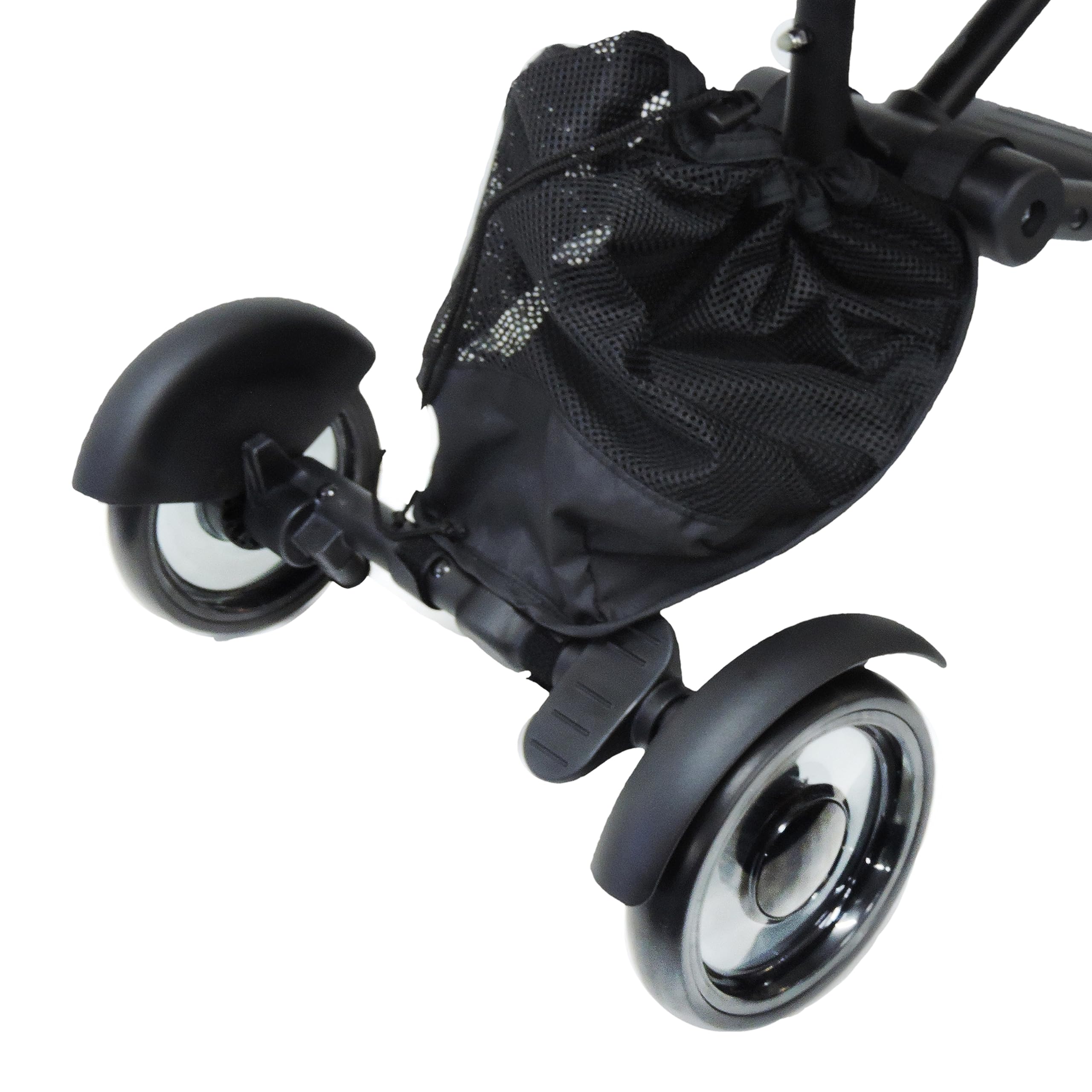 Eichhorn Uptown-Rider Deluxe Geschwistersitz Anhänger für Kinderwagen inklusive Regenschutz und Sonnenverdeck, Schwarz