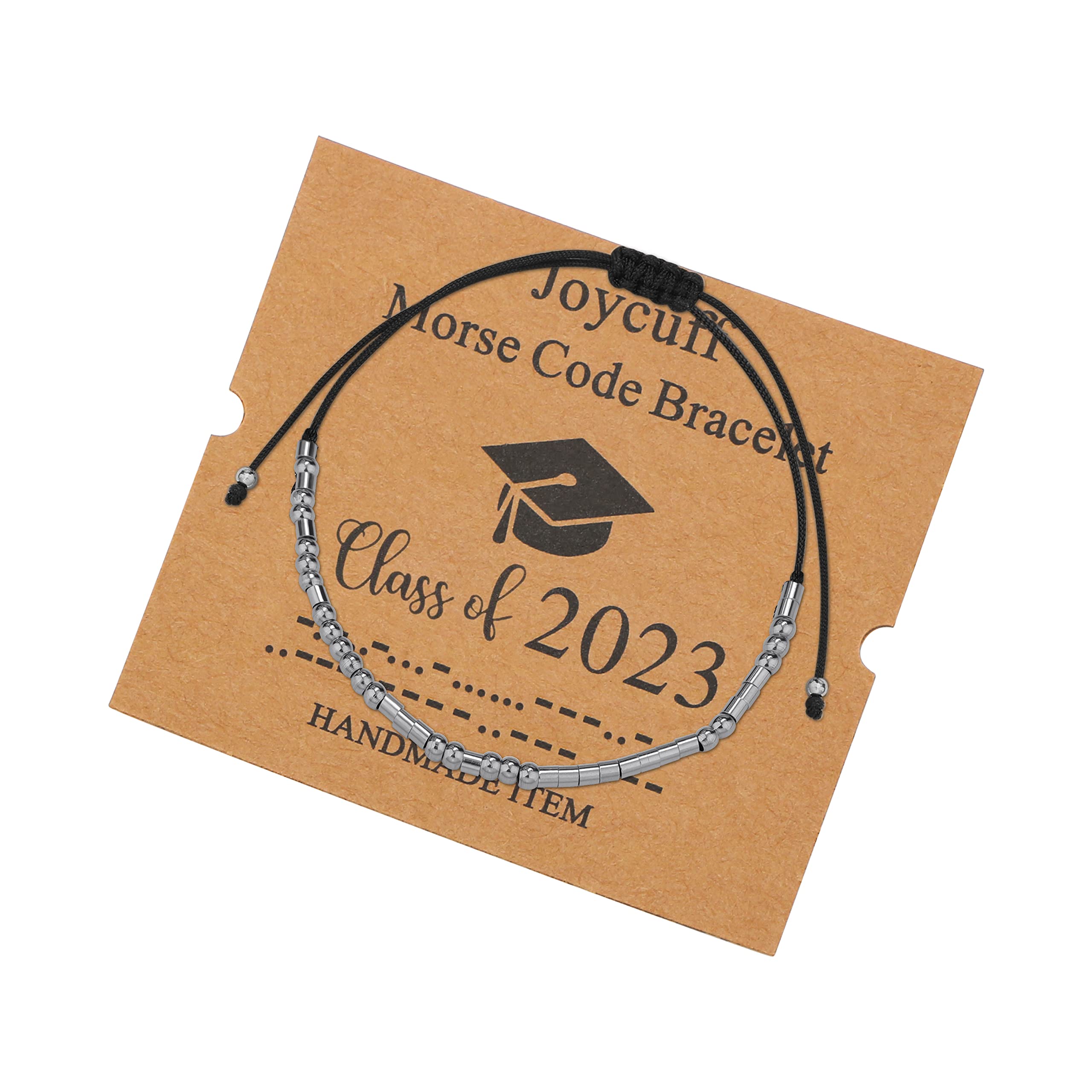 Inspirational Morse Code Bracelets Motivational Encouragement Memorial Unique Gifts String Stainless Steel Friendship Adjustable Silver Bracelets for Women Men Teacher Sister Mom Mama Daughter Aunt