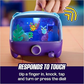 BITZEE, Aquarium Interactive Digital Pet Tank with 30 Virtual Fish Inside, Features a Large Display and LED Lights, Electronic Pets Respond to Touch, Birthday Gifts for Girls and Boys Ages 5 and up