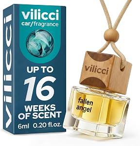 Vilicci Fallen Angel Car Air Freshener – Long-Lasting Car Diffuser, Deep Seductive Scent & Odor Eliminator, Cruelty-Free & Vegan Oils, Up to 120 Days of Fragrance