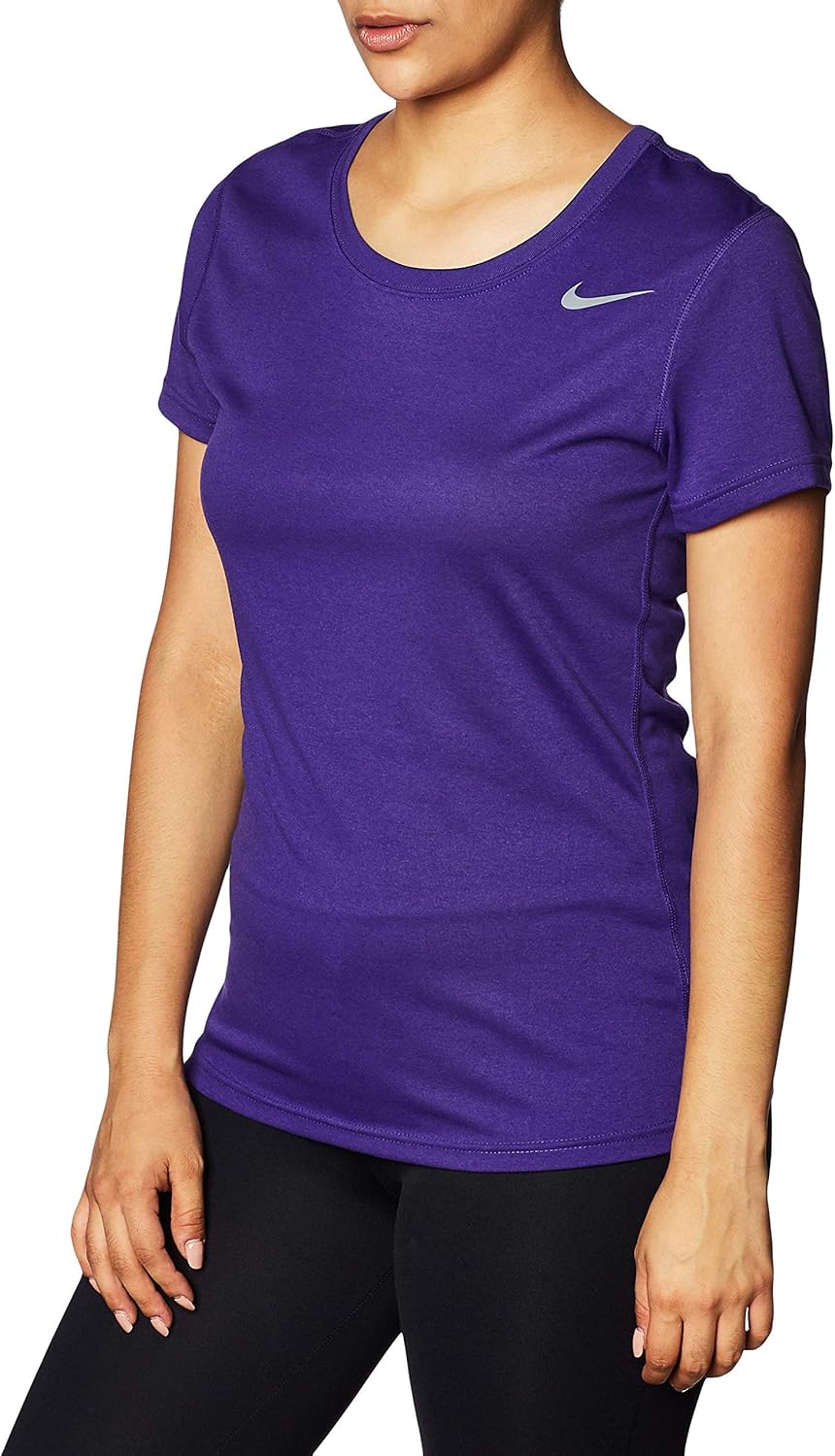 Nike Women's DriFit Legend Short Sleeve TShirt, (X-Large, Purple)