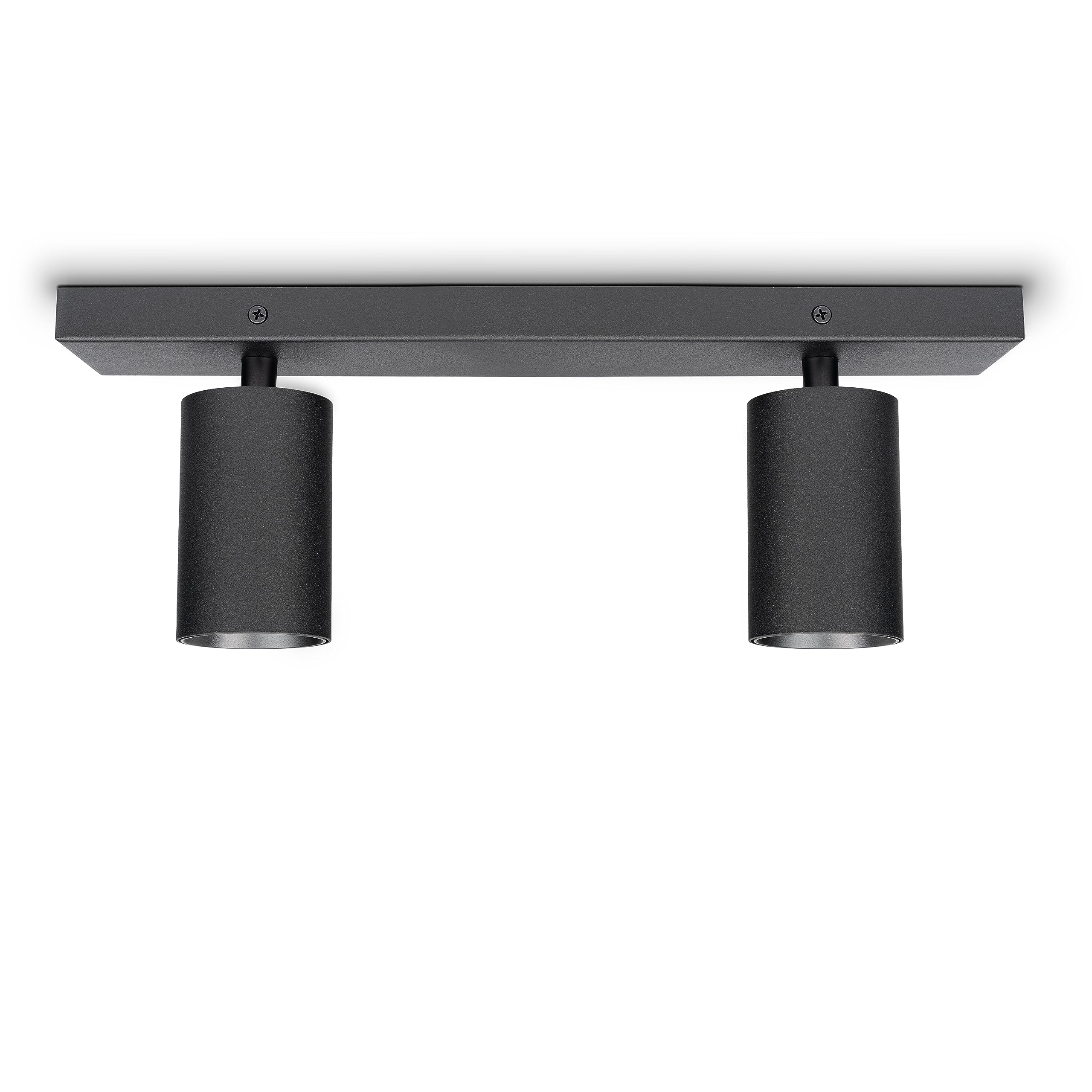 Paco Home Deckenlampe Wohnzimmer Wandleuchte Schwenkbare Spots Wandlampe GU10 Modern Deckenleuchte Küche Schlafzimmer, Farbe:Schwarz, Leuchtentyp___Technologie:Typ 1-2x GU10