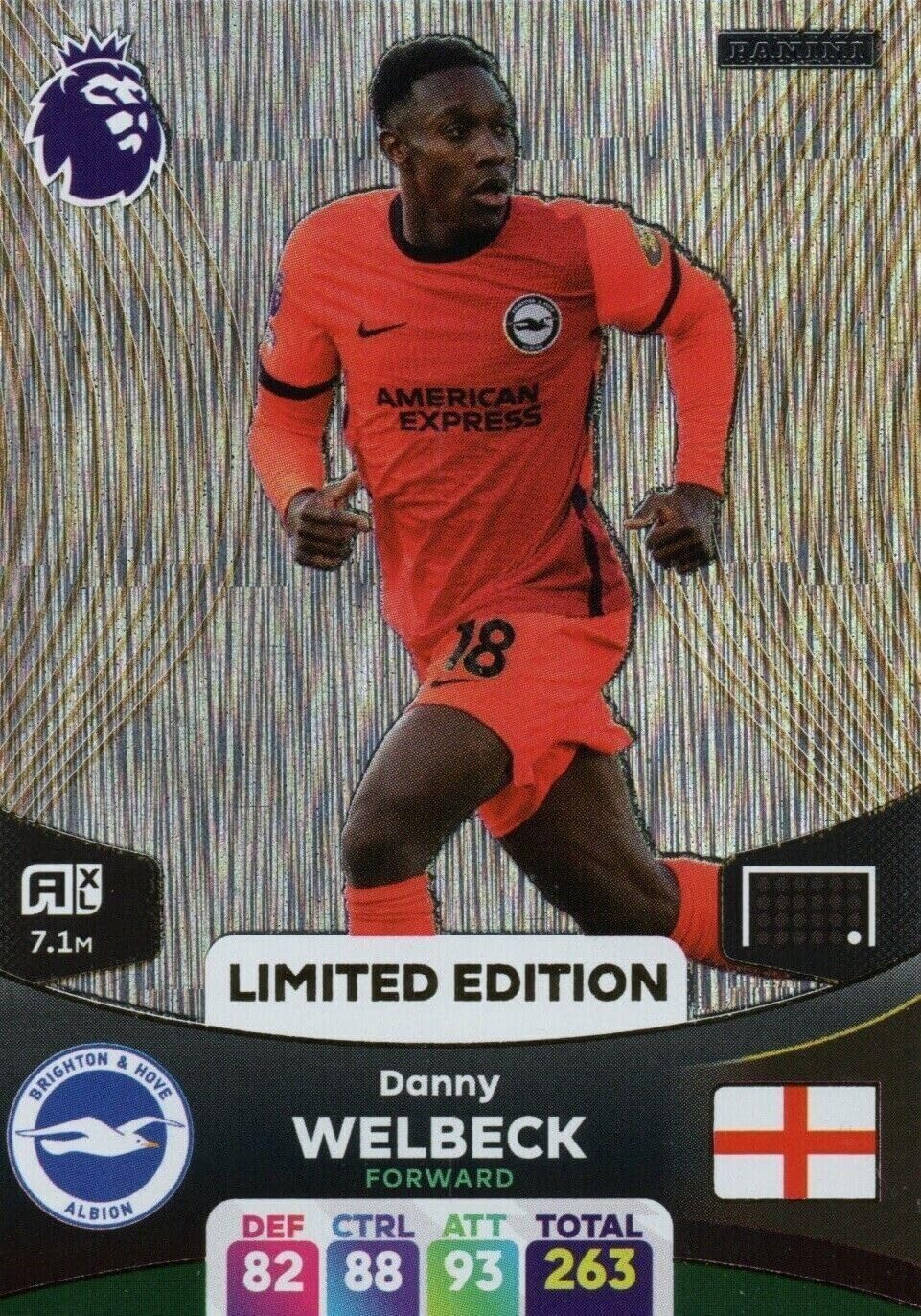 Panini Premier League 2023 2024 Danny Welbeck Limited Edition Trading Card