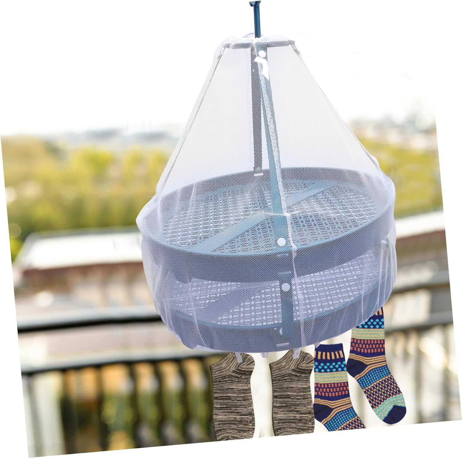 Foldable Clothes Drying Hanger with Clips for Underwear Socks Towels Space-Saving Indoor Laundry Rack with Efficient Airflow for Small Delicate Items