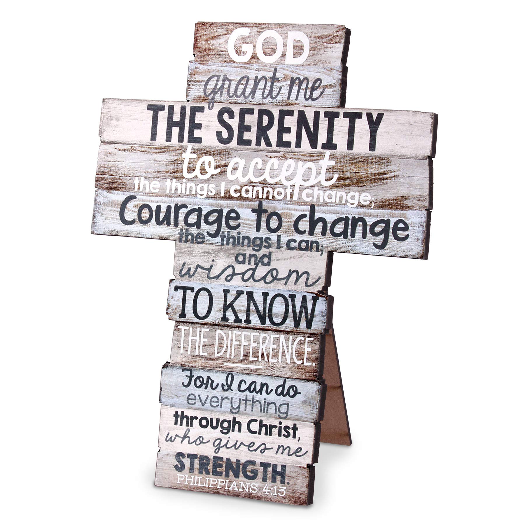 Lighthouse Christian Products Medium Serenity Stacked Wood Wall/Desktop Cross
