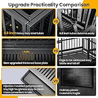 Vista 5 de Oranland Jaula para perros indestructible de 38 pulgadas, placa base reforzada mejorada para perros grandes, perrera XL para perros de alta