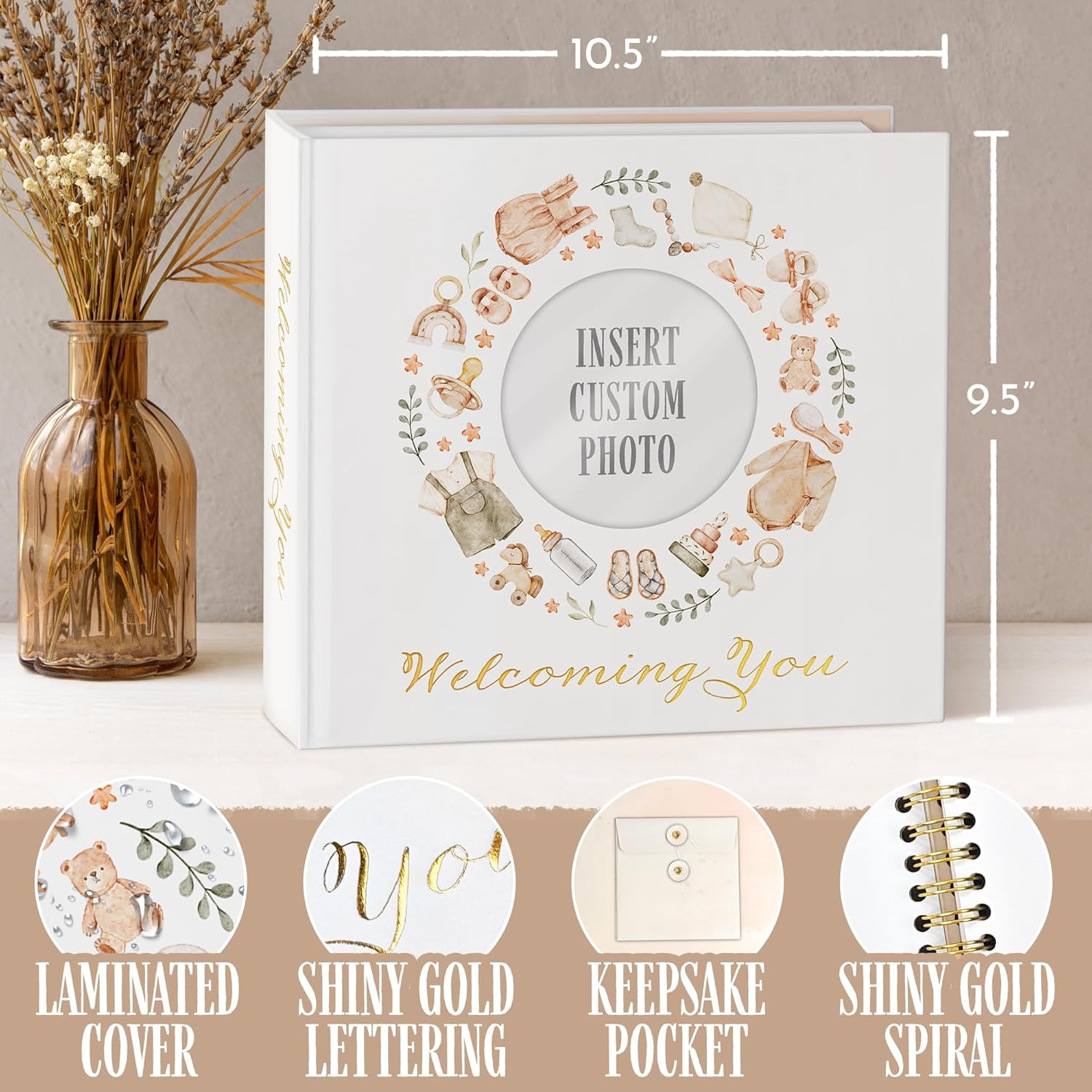 Beautiful Keepsake Pregnancy Journal Memory Book with Milestone Stickers – Pregnancy Planner Weekly and Monthly Tracker - Image 5