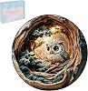 200Pcs 3D Vision Wooden Jigsaw Puzzles for Adults, Round Owl & Animal Shaped Puzzle Pieces in Gift Box, Artistic Wood Puzzle for Adult, Home Wall Decor Jigsaws