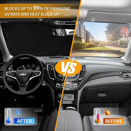 Miniatura 405 de Parasol para parabrisas de ajuste personalizado, cubierta para ventana delantera, visera plegable 210T, protector que bloquea los rayos ultravioleta