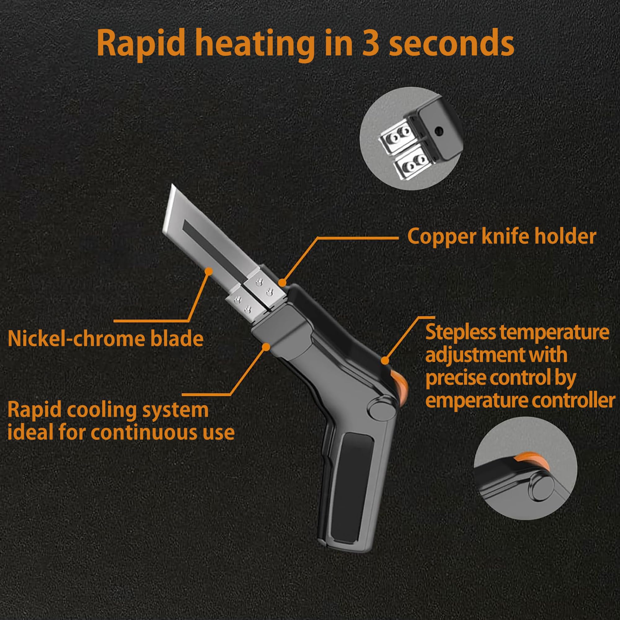 Cortador de espuma, cuchillo caliente eléctrico, herramienta de corte de espuma de poliestireno de 300 W, kit 4 en 1 para cortar aislamiento de placa de espuma, EPP, EPS, XPS, EVA, EPE, PU, KT