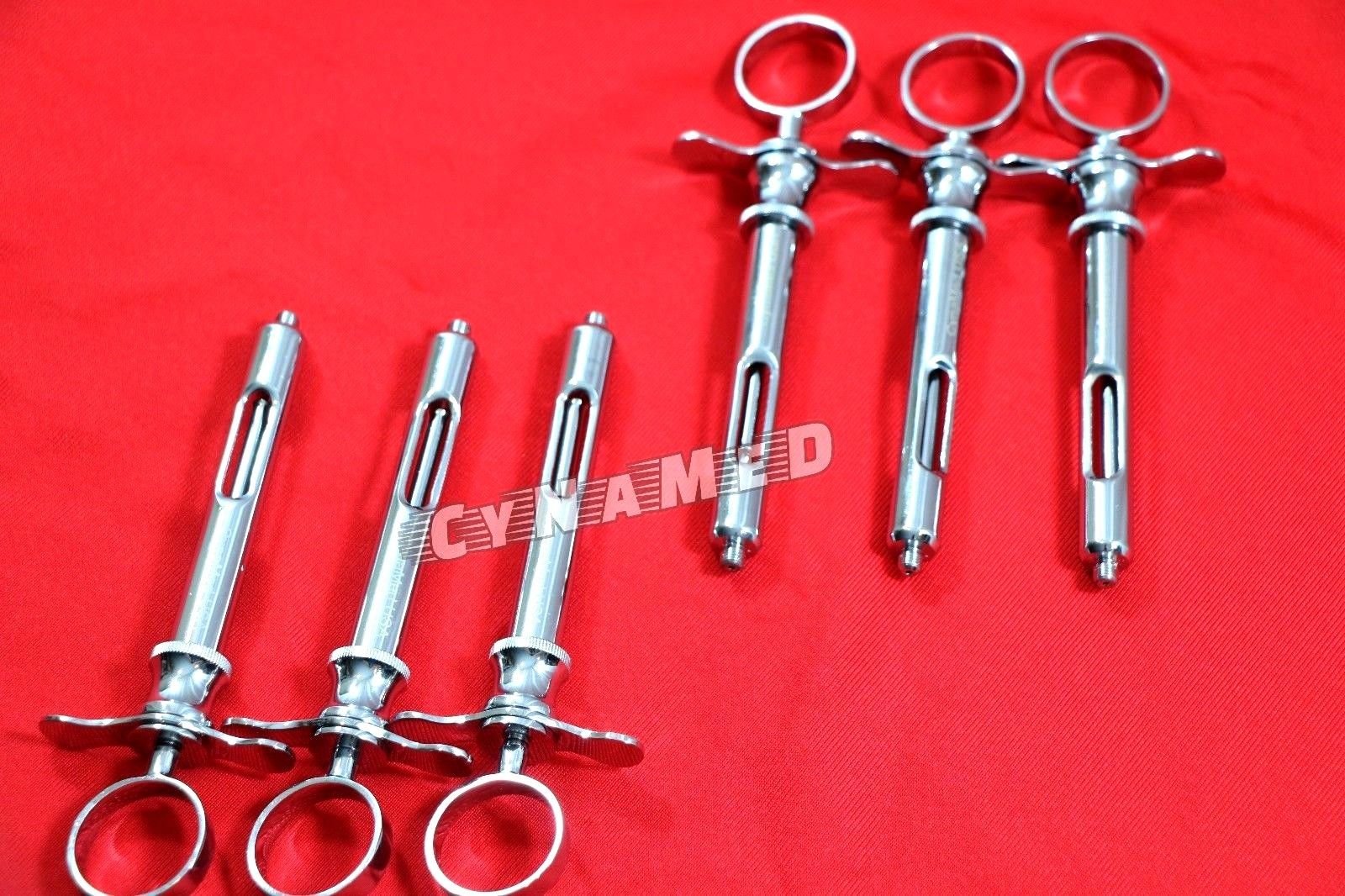 6 Ea Dental Anesthetic Syringe Self-Aspirating 1.8cc-Dental Instruments- ( Cynamed )