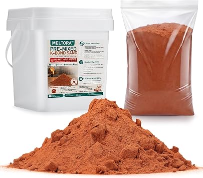 MELTORA 6.5 lb Oil-Bonded K-Bond Pre-Mixed Casting Sand, Fine 400 Mesh Foundry Supply for Jewelry Crafting, DIY Metal Molding, Small Flask Pour, Petrobond Alternative for Silver Aluminum Brass Bronze