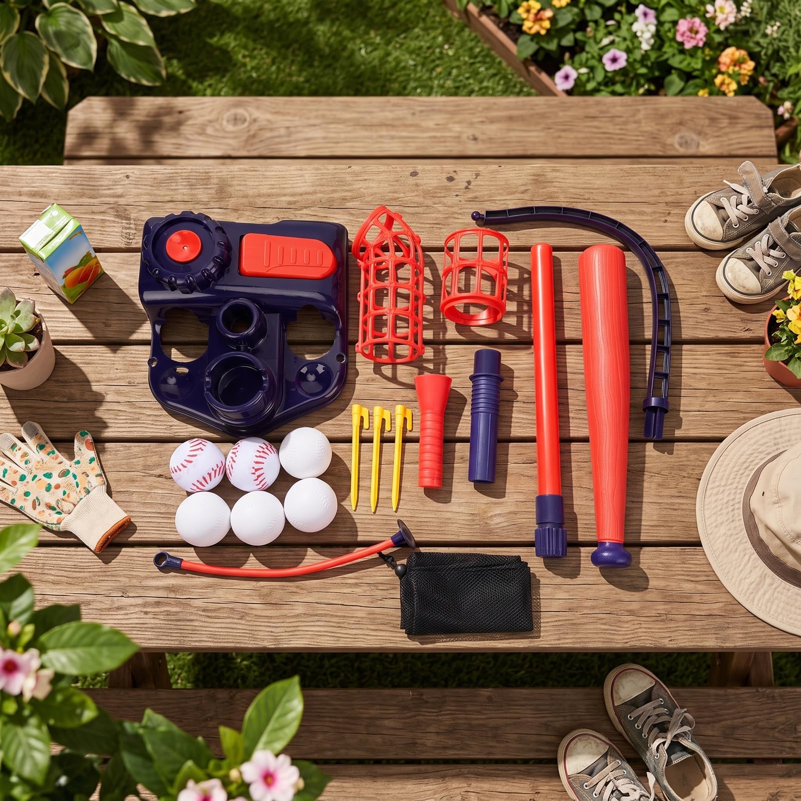 Goshyda Set de Entrenamiento de Béisbol para Niños, Máquina de Lanzamiento