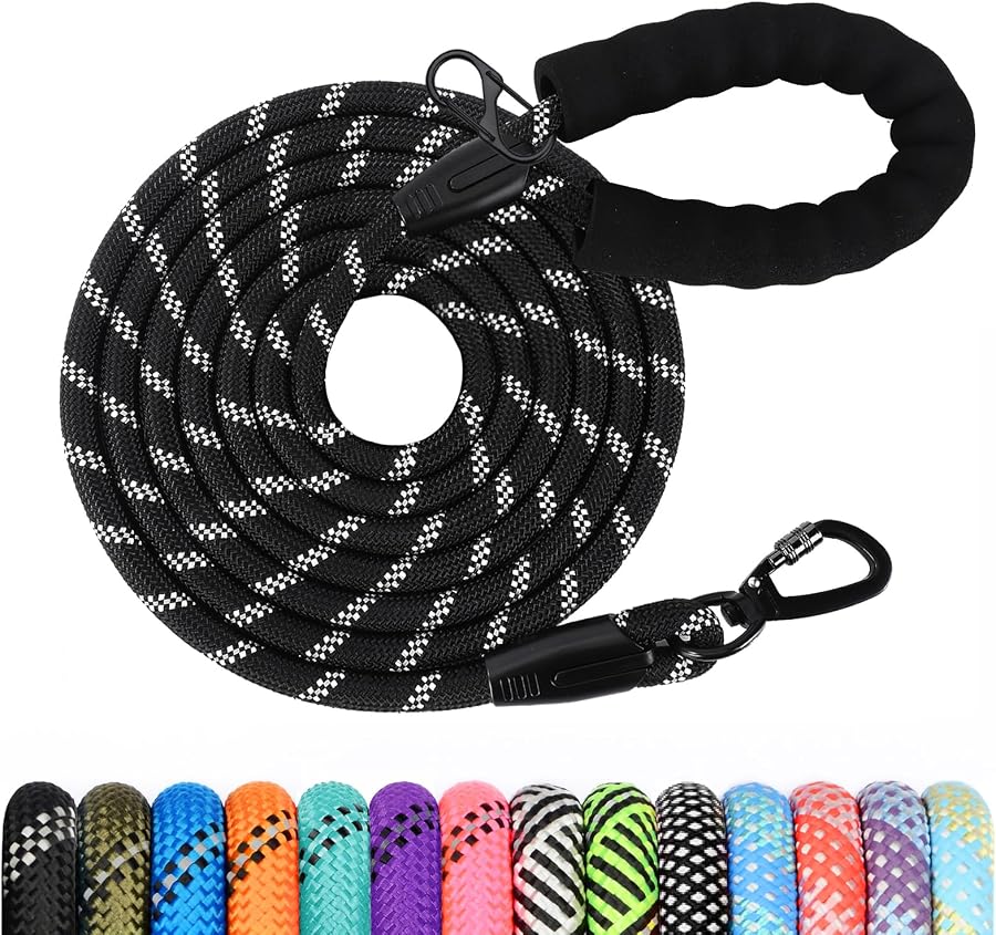 Guinzaglio per Cani, 1.2M 1.5M 2M 3M 5M 10M 15M 20M 30M Lungo Nylon Guinzaglio Cani Resistente Leggero con Comoda Impugnatura, Riflettente Lunghina Cane, Adatto per Cuccioli, Piccoli, Medi e Grandi — foto principale