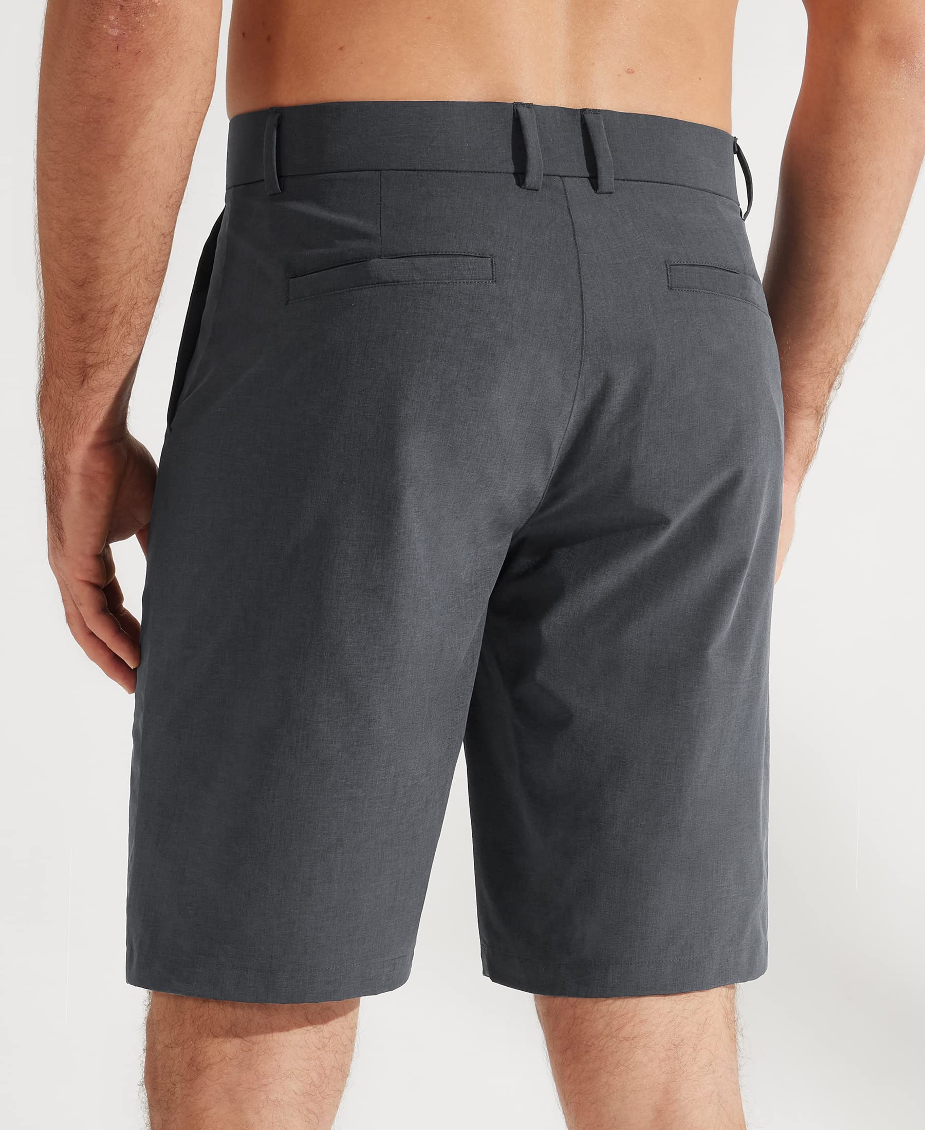Libin Pantaloncini da Golf da Uomo 7 "9" Pantaloncini da Lavoro Casual Corti ibridi Frontali Piatti Leggeri ad Asciugatura Rapida Resistenti all'Acqua