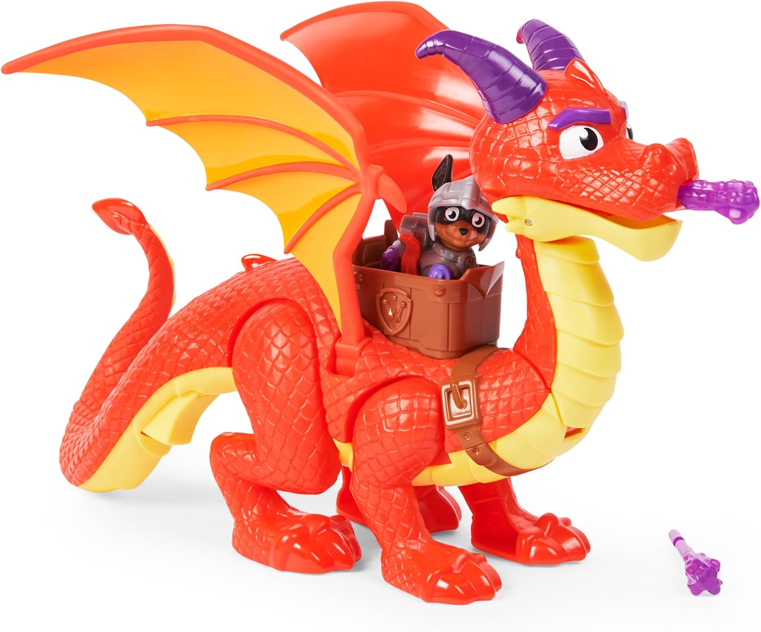 Paw Patrol, Rescue Knights Sparks The Dragon with Super Wings and Pup Claw Action Figures, Kids Toys for Ages 3 and up