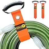 Easy-Carry Wrap-It Storage Straps - 28” (2-Pack) Blaze Orange with Grommet - Heavy Duty Wrap It Storage Straps and Extension Cord Wrap for Water Hose Storage