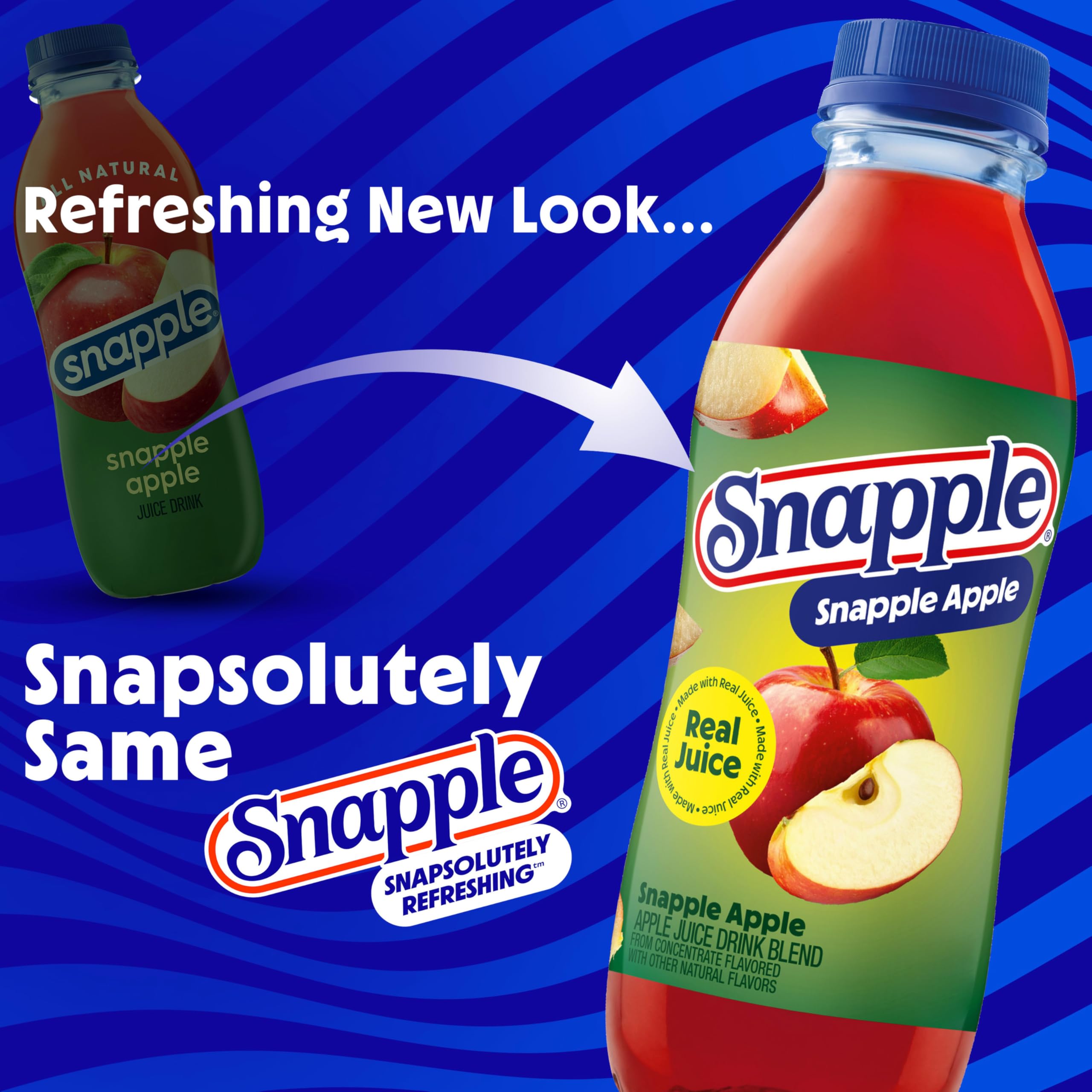 Snapple Herbata jabłkowa - naturalnie aromatyzowana herbata mrożona - butelki 24 x 473 ml