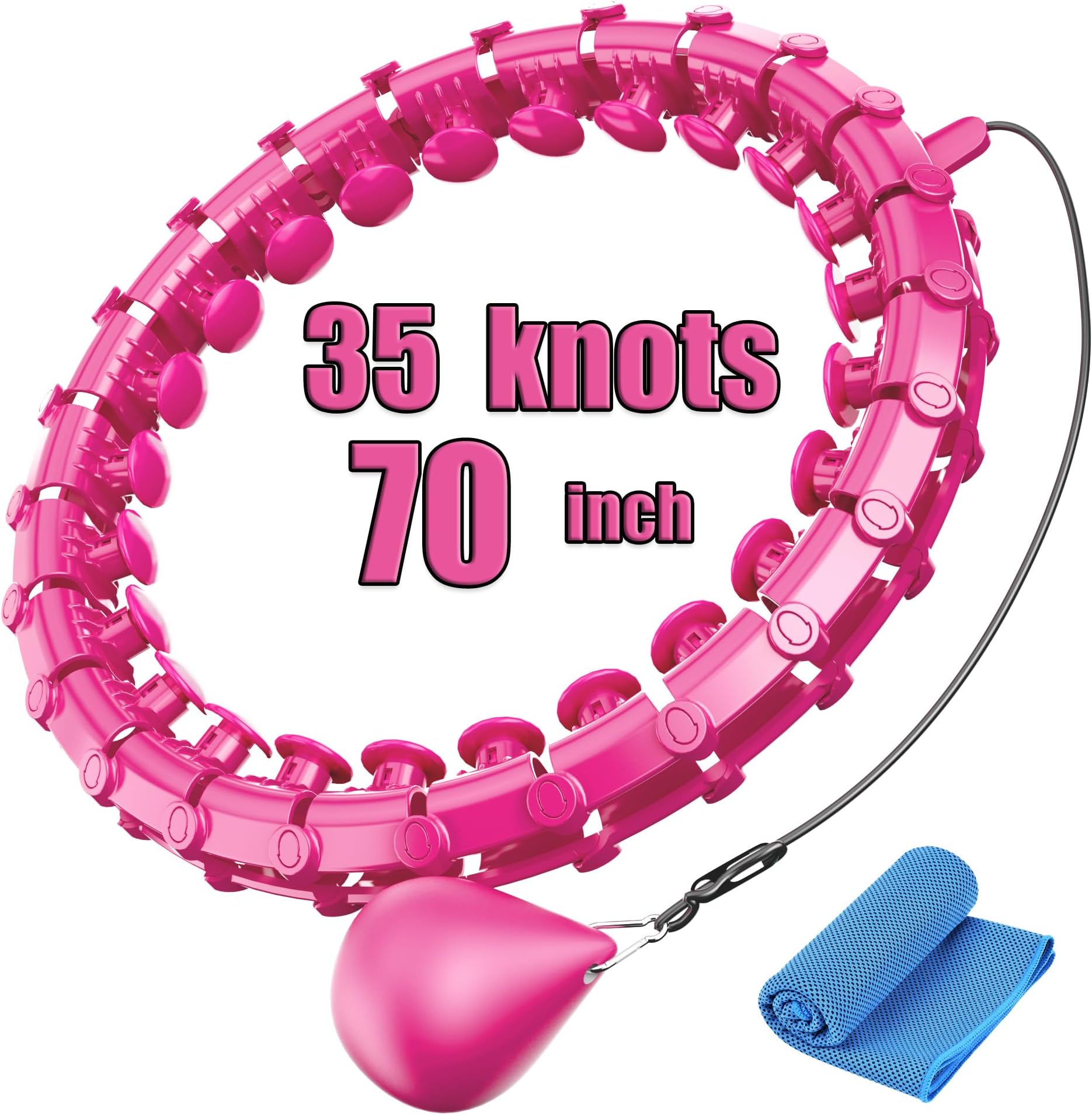 Dumoyi Smart Weighted Hoop for Adults Weight Loss,Infinity Fitness Hoop Plus Size for Women Smart Exercise Equipment
