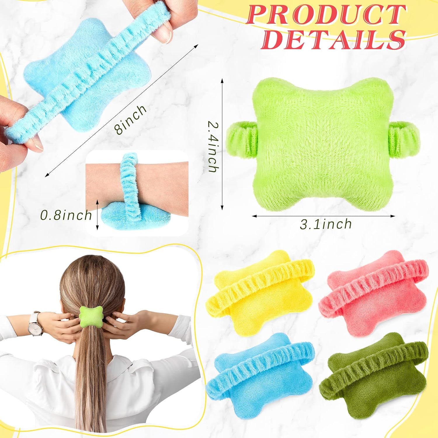 Kosiz 10 Pcs Wearable Wrist Rest for Mouse Keyboard, Strap Colorful image 2