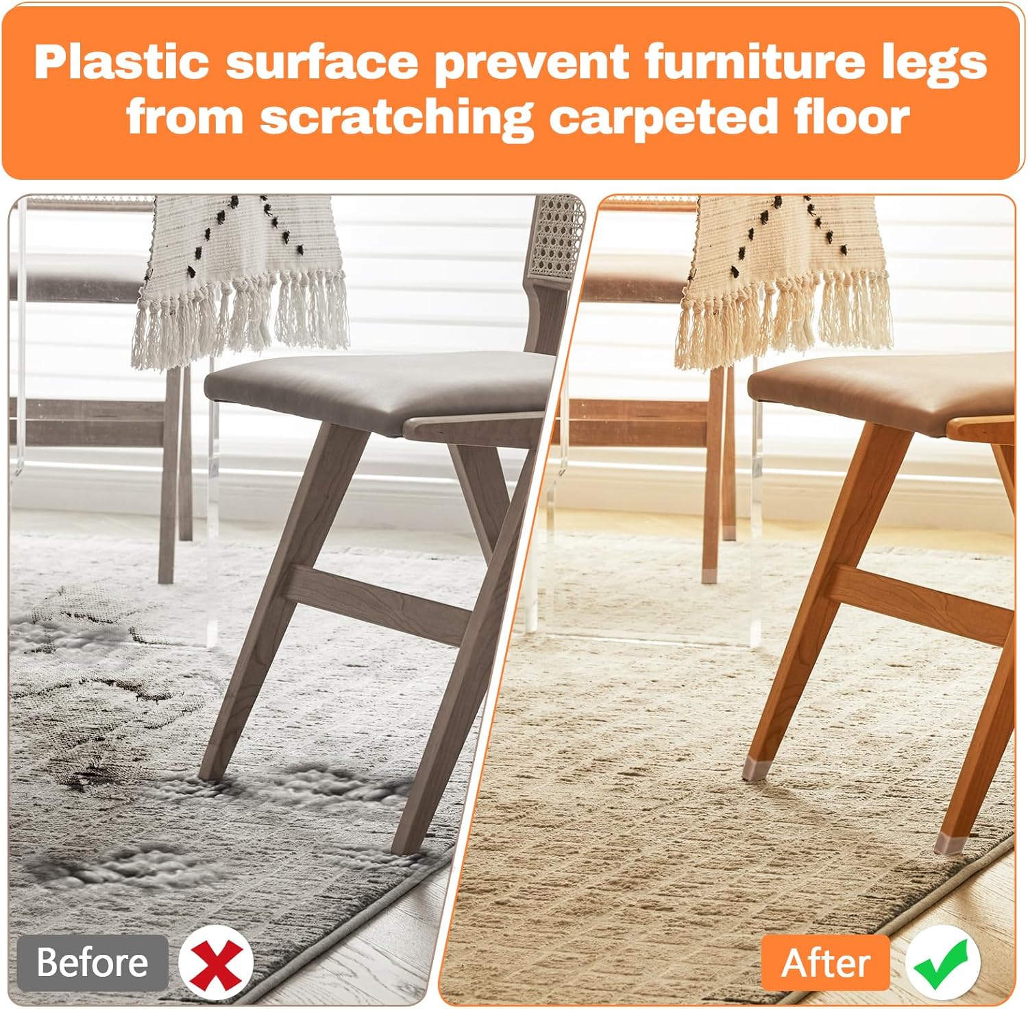 28 Pcs Chair Leg Sliders for Carpet Rug, Square Nigeria Ubuy