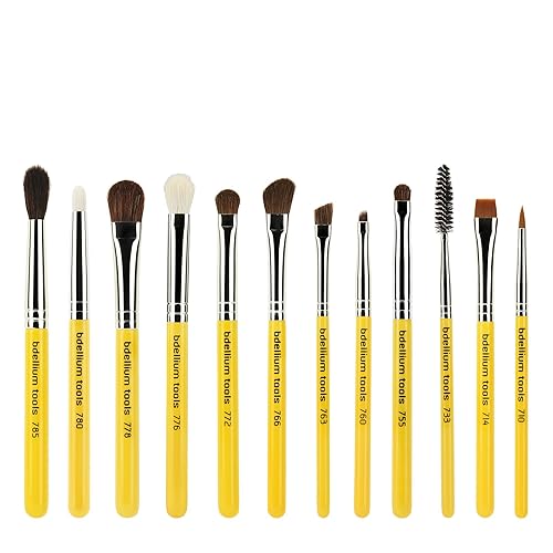 Miniatura 2 de Bdellium Tools Cepillo de maquillaje profesional serie Travel - Eyes 12pc. Juego de brochas con bolsa enrollable