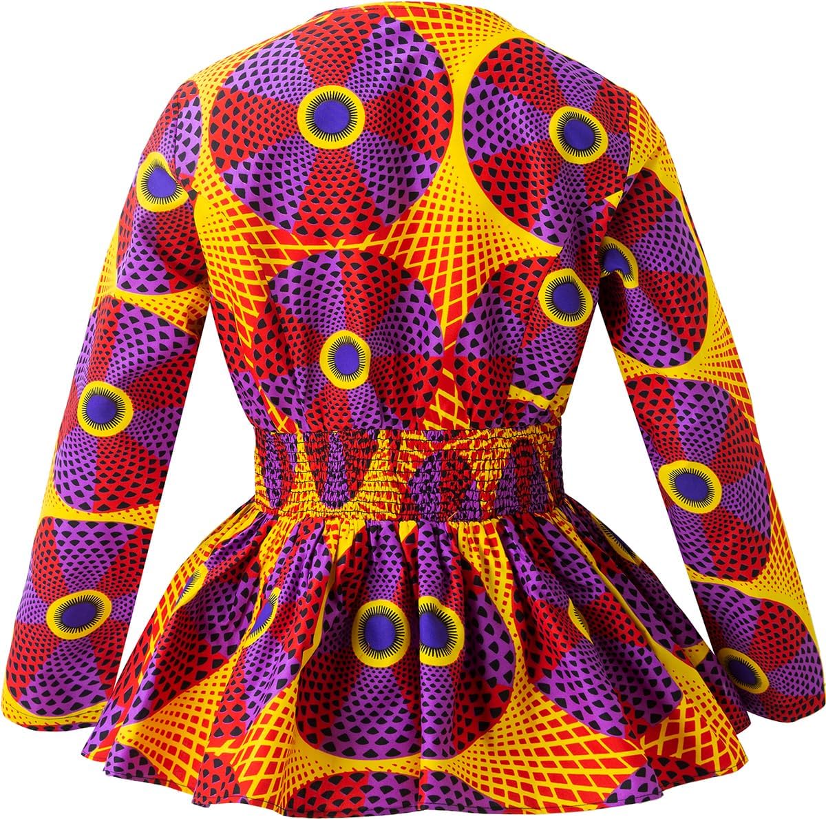 SHENBOLEN Women African Print Shirt Ankara Long Sleeves Top - Image 2