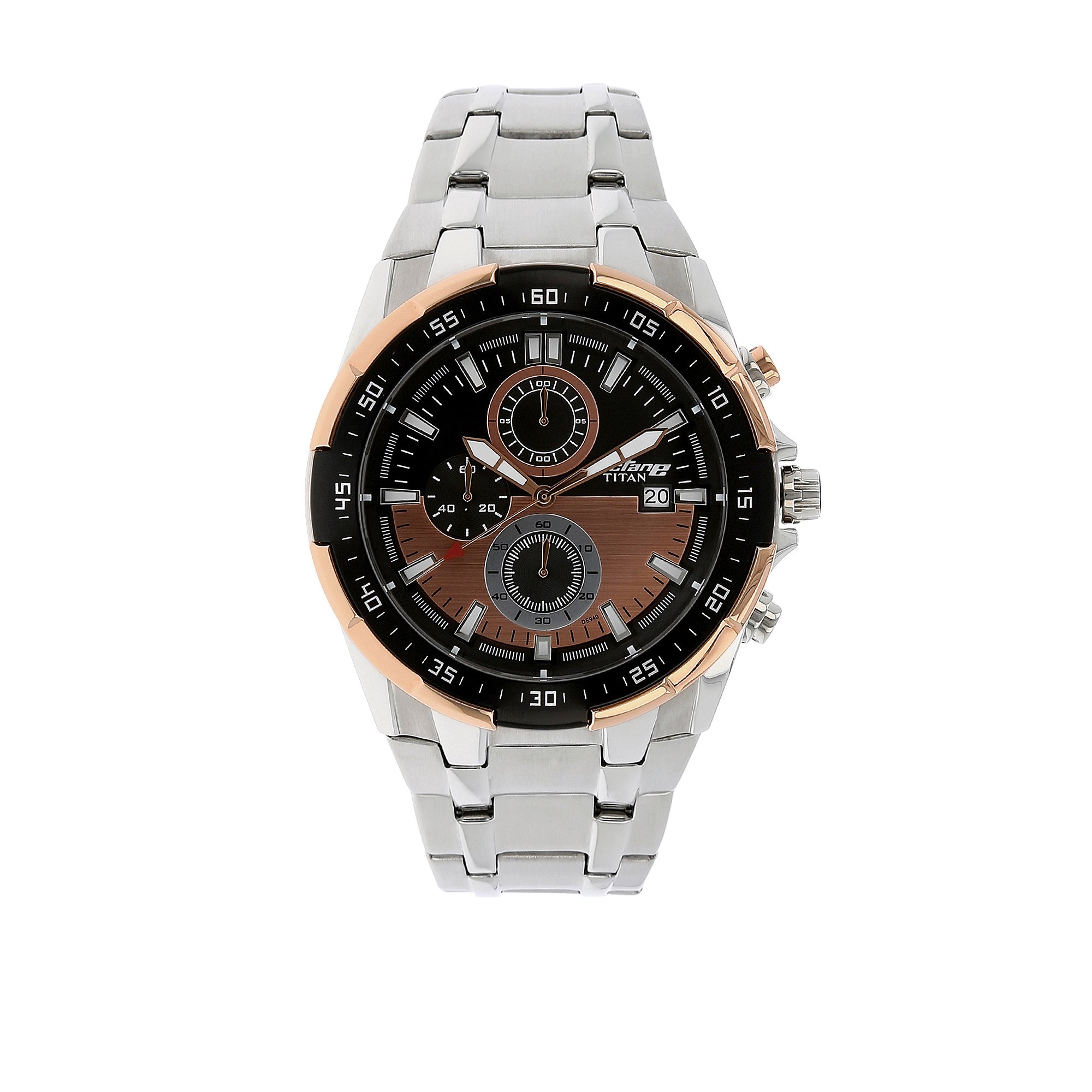 Titan Quartz Chronograph Black Dial Stainless Steel Strap Watch for Men-NS90044KM04 (B01EFK6HFM) Amazon Price History, Amazon Price Tracker