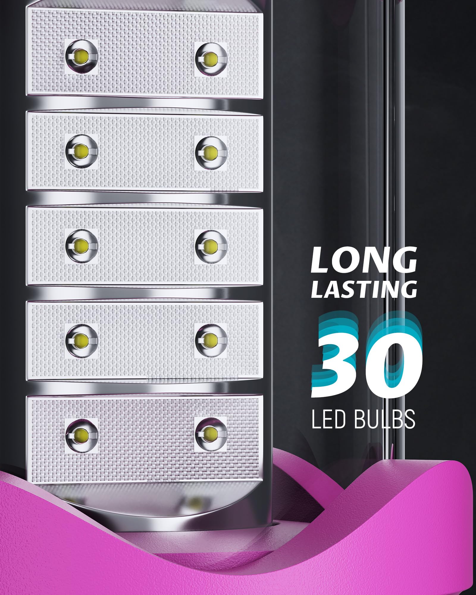 Lichamp Confezione da 4 lanterne da campeggio a LED rosa, alimentate a batteria, luci LED super luminose pieghevoli, kit di forniture di emergenza portatili, A4PK