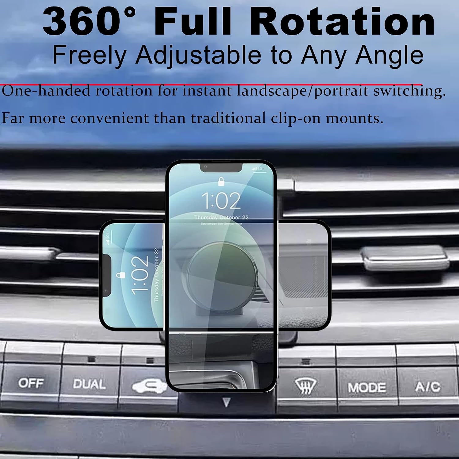 15W Magnetic Wireless Charging Car Mount Exclusive Snap-On Holder for Honda Accord 2008-2012 Accessories Dedicated Phone Stand Compatible with MagSafe for iPhone 12-17 Series
