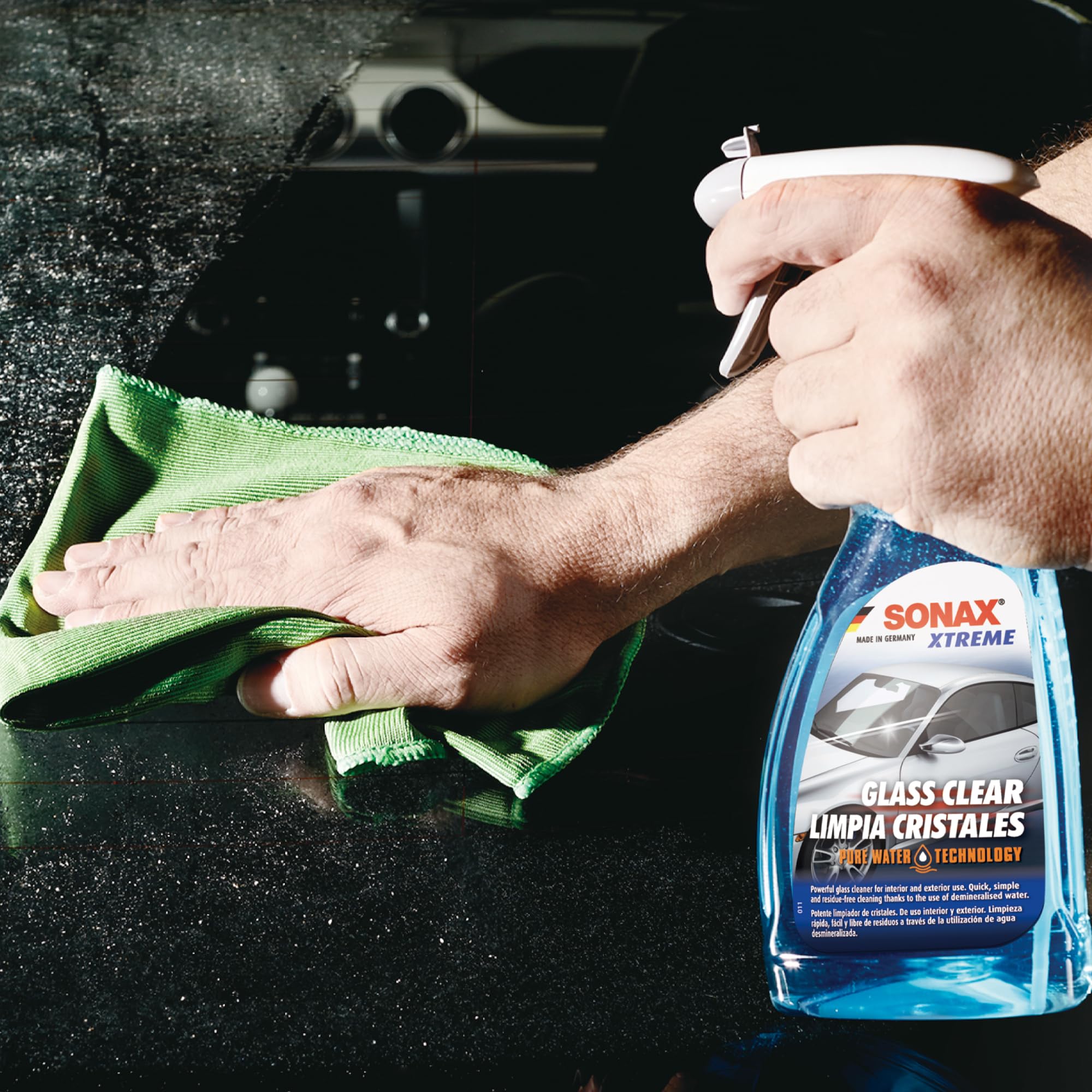 SONAX XTREME Glass Clear 500ml | Powerful Glass Cleaner | Interior & Exterior Use | Removes Oil, Grease & Insect Residue | Ideal for Car Windows, Mirrors & Household Surfaces | Streak-free Shine 2