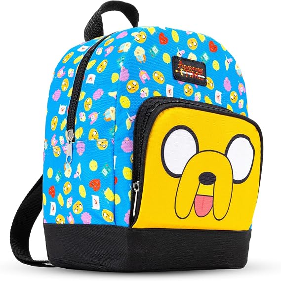 Adventure TIme Mini Backpack - 10 Exclusive Woven Small Backpack with Front Pocket and Water Bottle Bundle | Adjusts to Fit Adults, Teens, Kids