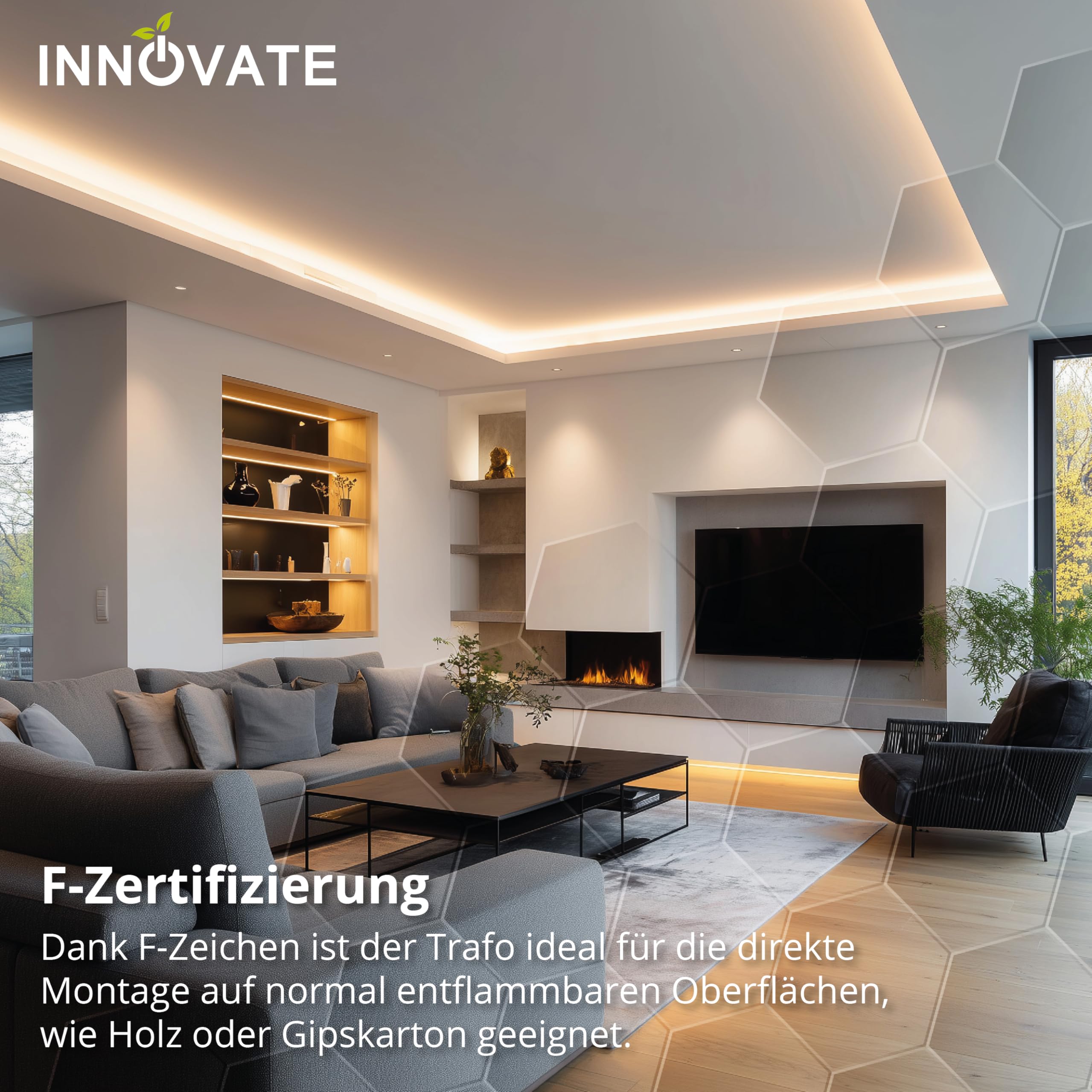 INNOVATE DC 12V Netzteil LED 0-50 W mit Stecker I LED Trafo 230V auf 12V