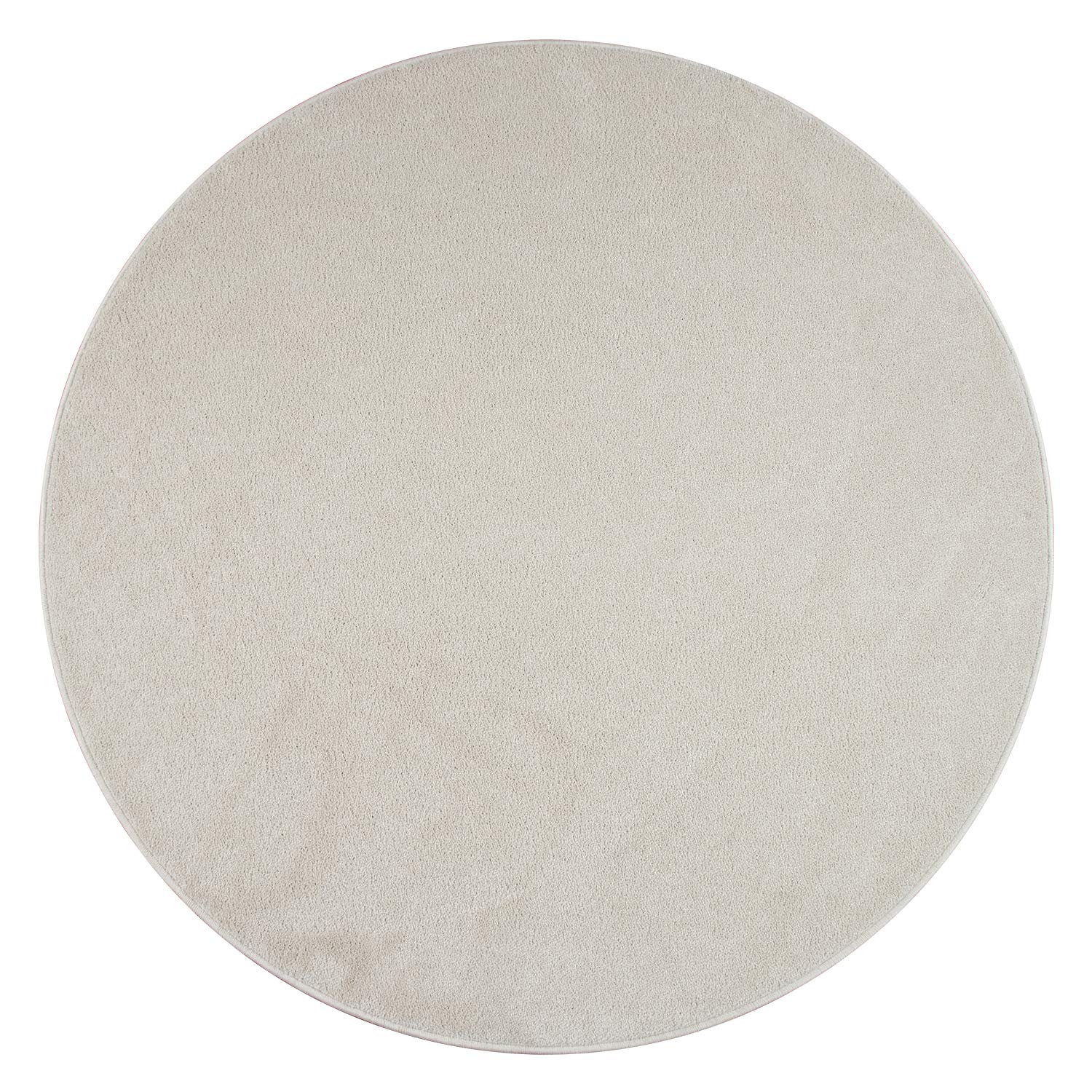 Paco Home Tapis pour Salon Uni Poils Ras Sobre Et Moderne, Crème, Dimension:120x170 cm