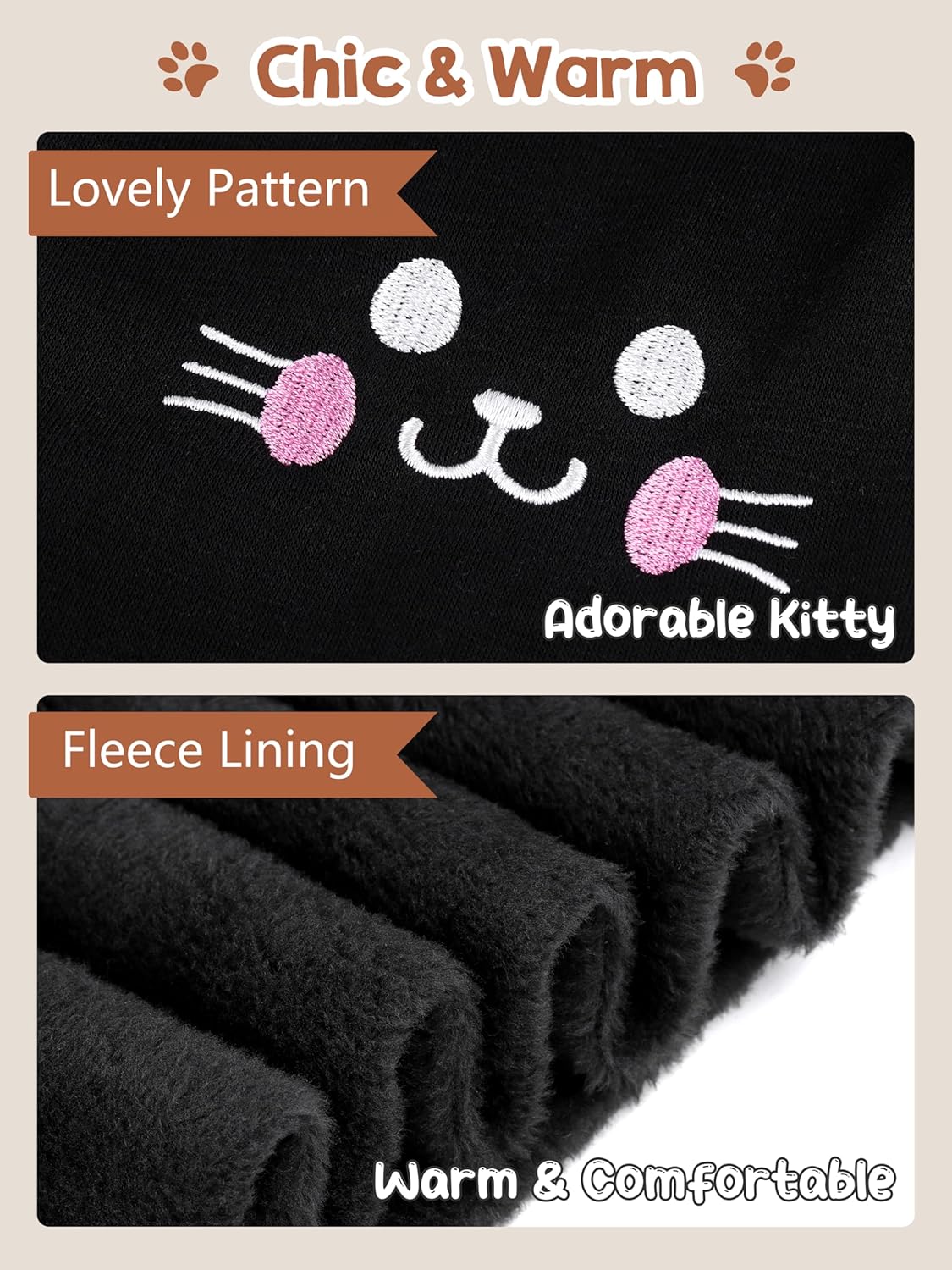 Resinta 3 Pack Girls Winter Fleece Lined Leggings Thick Warm Leggings Footless Velvet Pants Tights for Girls - Image 5