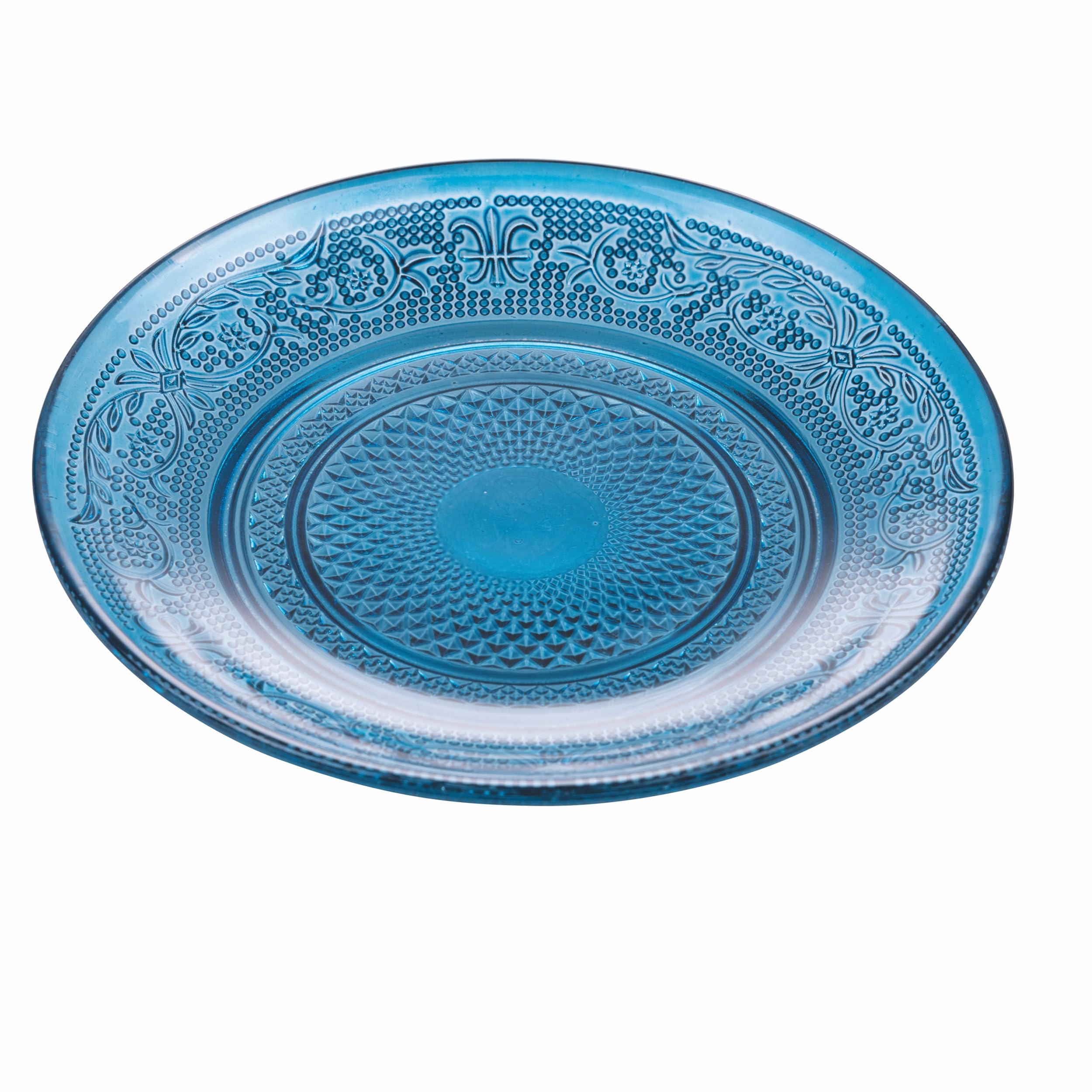 Villa d'Este Home Tivoli Lot de 6 assiettes à pain Ø 15 cm en verre, Imperial Ocean