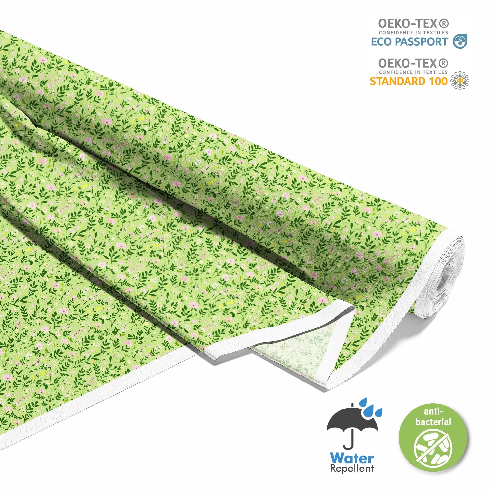 HEKO PANELS Stoff Oxford Wasserdichte Meterware Canvas-Stoff Polyester Stoff Zum Nähen Nähstoffe Dekostoffe Wasserabweisend Blickdicht Frühling 5 Meter 155 x 500 cm
