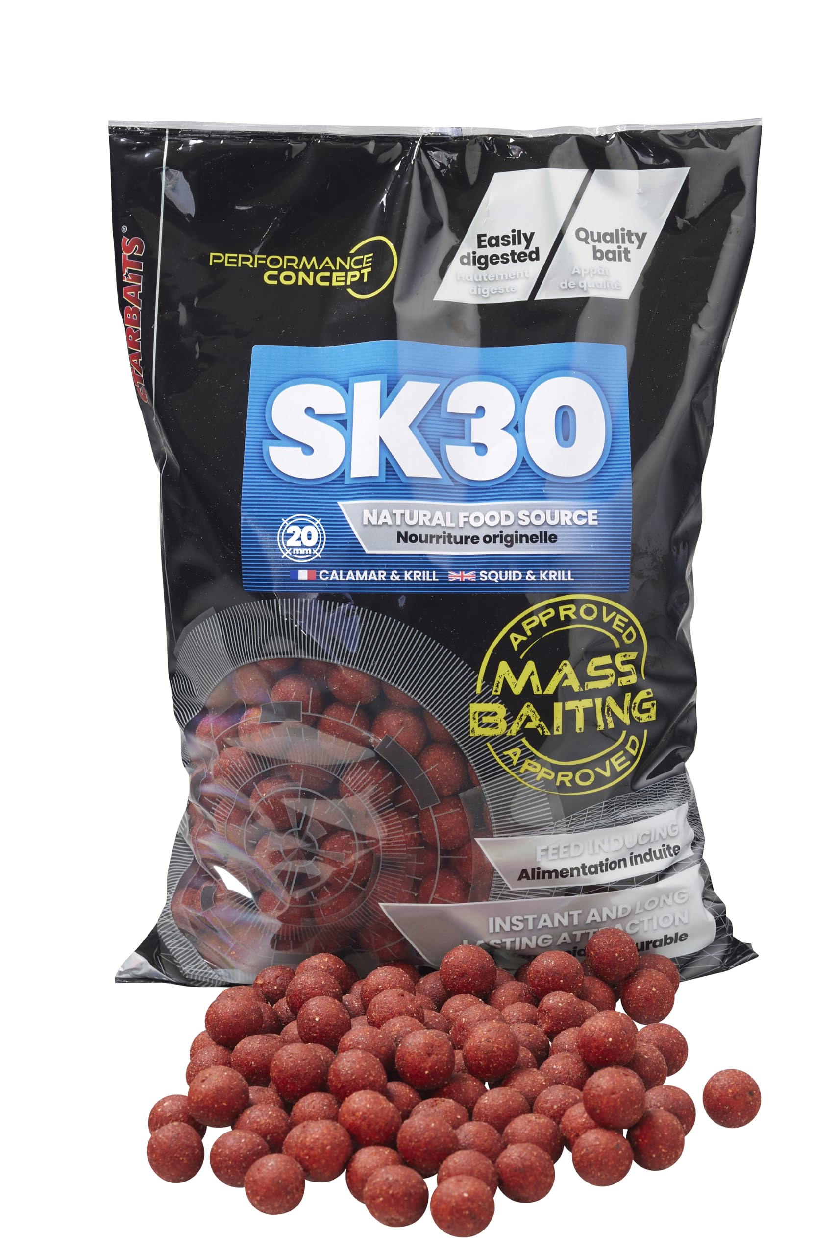 Bouillettes Performance Concept Sk30 Massenköder, 3 kg, 20 mm, Marron, 81821