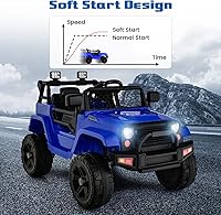 Vista 52 de OLAKIDS Camión de paseo para niños, vehículo eléctrico de 12 V con control remoto, juguete a batería para niños pequeños con 2 velocidades